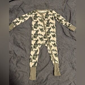 Kids Bamboo Forest Print One Piece Pajama with SNAPS